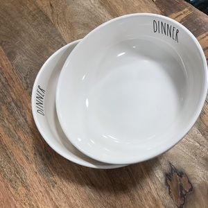 Rae Dunn 2 DINNER Pasta Bowls